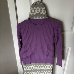 Purple Ribbed Sweater
